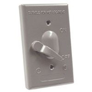 Weatherproof- 1 Gang- Switch Plate- Gray