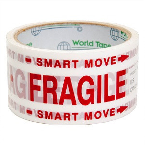 Smart Move- Fragile- Carton Sealing Tape- 48 MM x 30 Yards- Clear