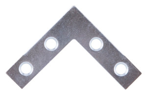 Flat Corner Brace- 1-1/2" x 3/8"- Zinc Plated