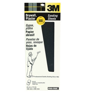 3M- Drywall Sanding Sheets-  80 Grit- 25 Pack
