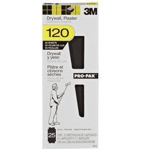 3M- Drywall Sanding Sheets- 120 Grit- 25 Pack