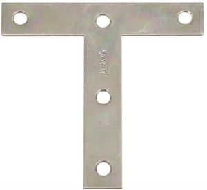 T Plate- 4" x 4"- Steel- Zinc Plated