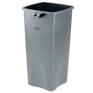 Trash Can- 23 Gallon- Commercial- Gray- Heavy Duty- Plastic