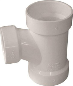 PVC DWV- 4"- Tee x 2"