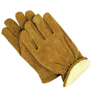 Gloves- Mens Leather Driver Glove- Lined- Large