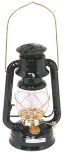 Hurricane Oil Lantern- 10"- No.76- Black With Brass Trim