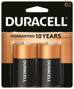 Duracell- Alkaline Battery- 1.5 Volt- "D"- 2 Pack