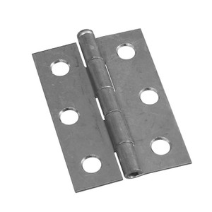Cabinet Hinge- 2.5" Narrow- Zinc Plated- 2 Pack With Screws- Removable Pin