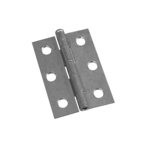 Utility Hinge- 2-1/2" Narrow- Zinc Plated- 2 Pack With Screws- Removable Pin