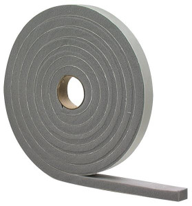 Weather Strip- Foam- 3/16" x 3/8" x 17'- High Density- Gray