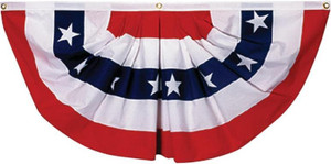 Pleated Fan Flag- 3' x 6'- Polycotton