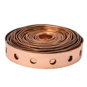 Pipe/Tubing Hanger Strap- 3/4" x 10'- Copper Clad Steel- Perforated