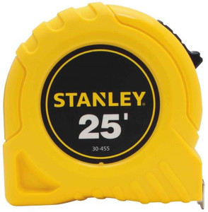 Stanley Tools- Measuring Tape- 25' x 1"- Steel- With Power Return