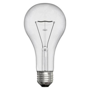 Incandescent Lamp- 200 Watt- Clear- A21- 120 VAC