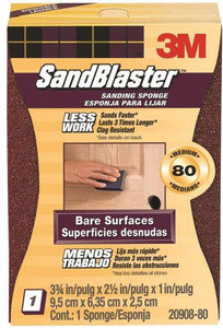 3M- Sanding Sponge- 80 Grit