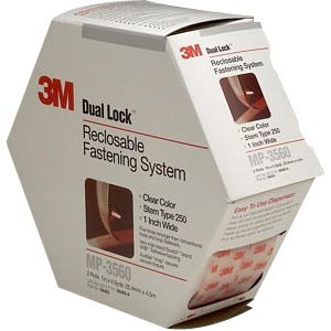 3M- Dual Lock Tape- (Velcro)- Clear- 1" x 12"