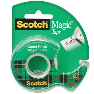 3M- Scotch Magic- Crystal Clear Tape With Dispenser- 3/4" x 300"