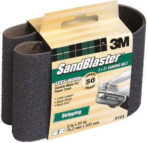 3M- Sanding Belt- 3" x 21"- 50 Grit- 1 Pack