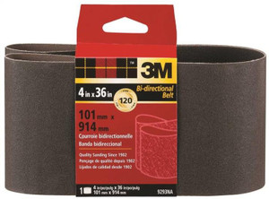 3M- Sanding Belt- 4" x 36"- 120 Grit- 1 Pack
