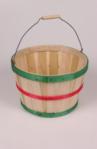 Wooden Basket- 1/2 Bushel- With Bail Handle