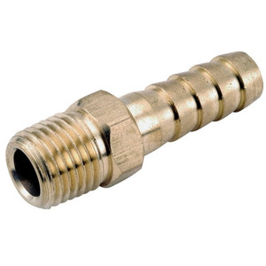 Barbed Fittings-  1/2"- Adapter x 1/4" MPT- Brass