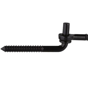 Hinge- Hook & Eye Screw- 1/2" x 4"- Black- 2 Sets