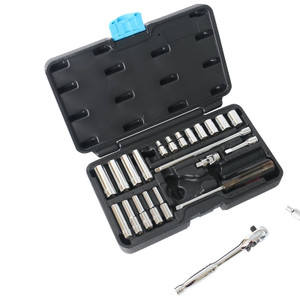 Socket Wrench- Set- 1/4" Drive- Metric- 24 Piece- 4MM To 12MM