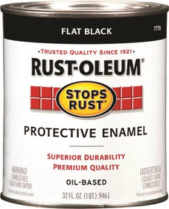 Rust-Oleum- Enamel- Black- Flat- Quart