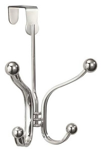 Over The Door- Robe Hook- Quad- Chrome Plated Steel