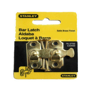 Cabinet Door- Bar Latch- Satin Brass Finish