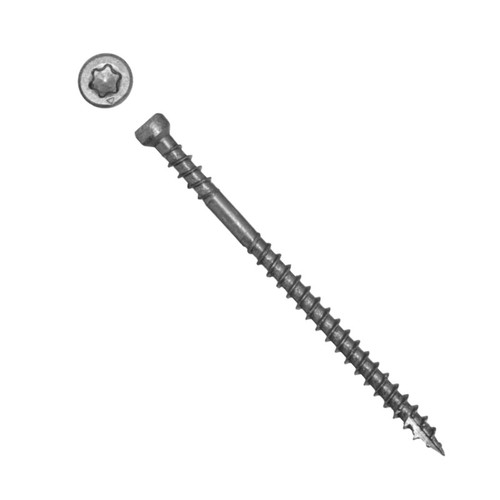 GRK- Composite Deck- Trim Screw- Stainless Steel- # 8 x 2-1/2"- 100 Pack