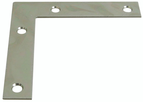 Flat Corner Brace- 4" x 3/4"- Zinc Plated