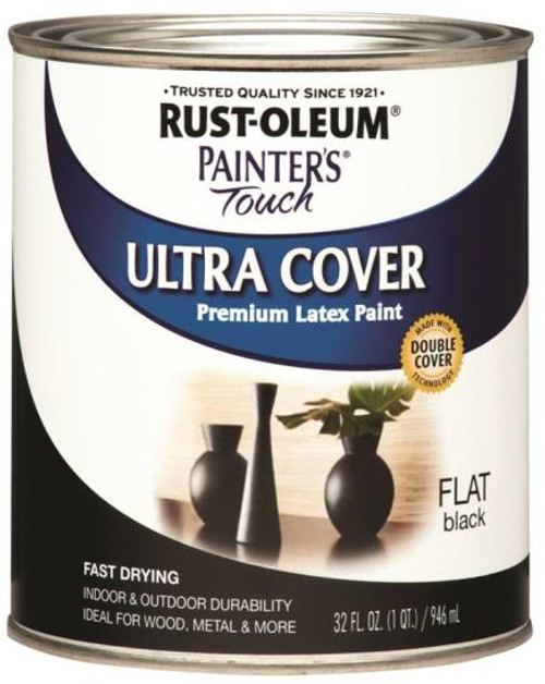 Rust-Oleum- Painter's Touch- Acrylic- Black- Flat- Quart