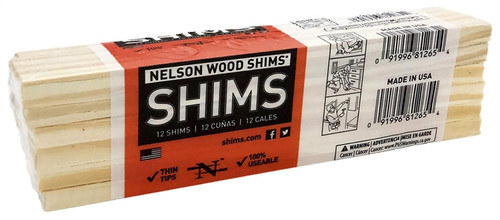 Nelson- PSH8/12/65- Wood Shim- 7-1/2"- 12 Pack