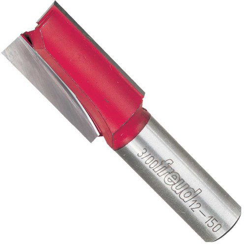 Freud- 12-150- Double Flute Straight Router Bit- 23/32" x 1-1/4"- 1/2 Shank