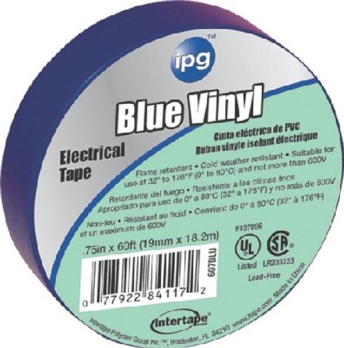 Electrical Tape- Blue- 3/4" x 60'