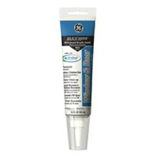 GE MAX 3500- White Siliconized Acrylic Sealant- 5.5 Oz Tube