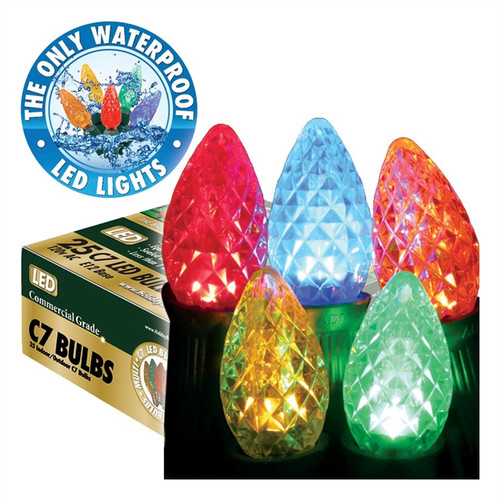 Christmas LED Set- C7- Indoor/Outdoor- Multi Color- 25 Lights