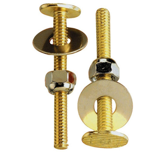 Toilet Bowl Bolts- 5/16 x 2-1/4"- Brass- 2 Pack