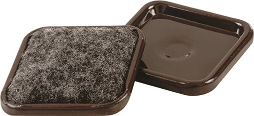 Caster Cup- Floor Protector- Carpet Base- 1-7/8" Square- 4 Pack