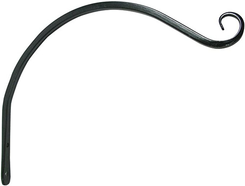 Plant Hook- Curved- Wall Mounted- Wrought Iron- 12"