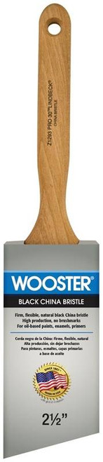 Wooster- Z1293- Black China Bristle- 2-1/2"- Angle Paint Brush