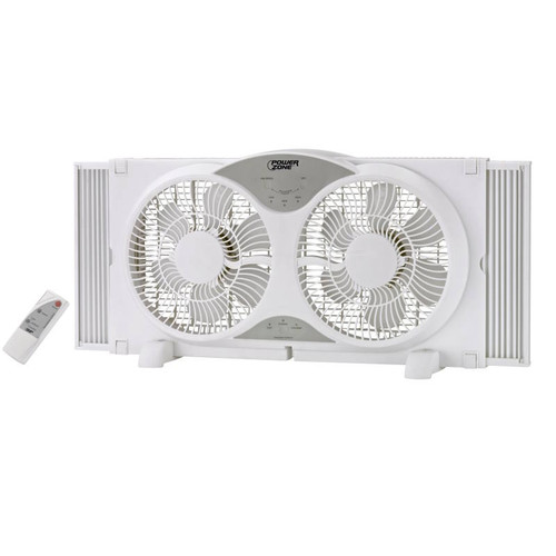 Fan- Window Mount- Dual- 9"- Reversible- With Remote Control