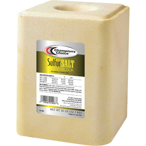 Sulfur Salt Block- 50 Lb- For Sheep & Cattle