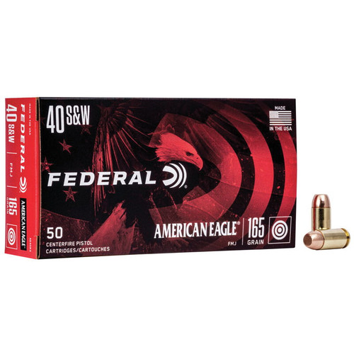 40 S&W- 165 Grain- FMJ- 50 Rounds- Federal