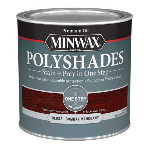 Minwax- PolyShades- Bombay Mahogany- Gloss- 1/2 Pint