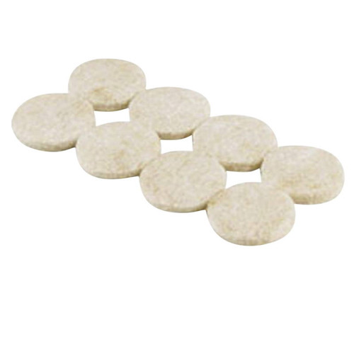 Felt Pads- 1-1/2" Dia- Beige- 8 Pack