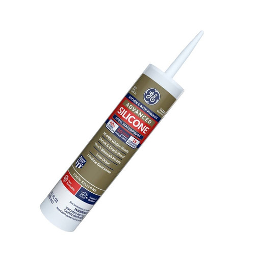 GE II Silicone- Clear- Sealant- 10.1 Oz Cartridge