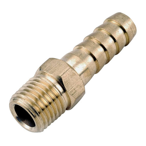 Barbed Fittings-  3/16"- Adapter x 1/4" MPT- Brass