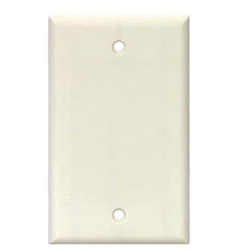 2129W Single Gang Blank Plate White